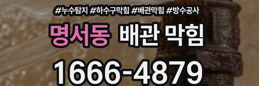 명서동 배관 막힘