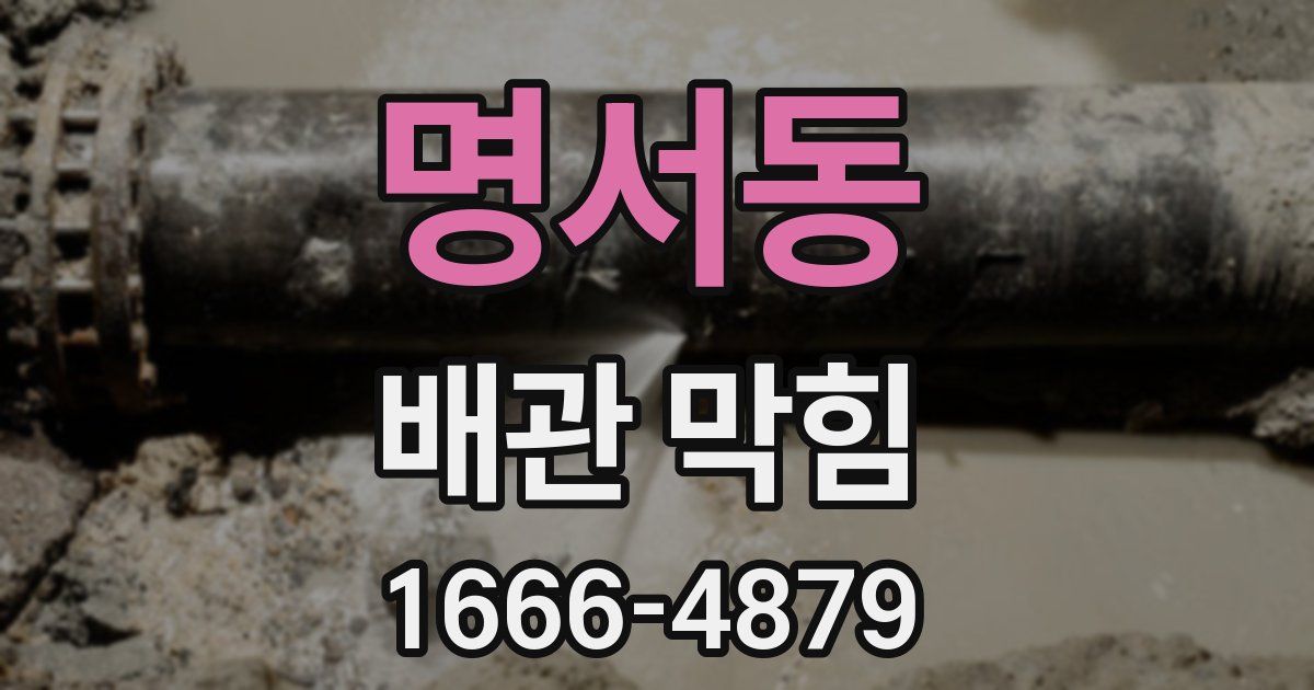명서동 배관 막힘
