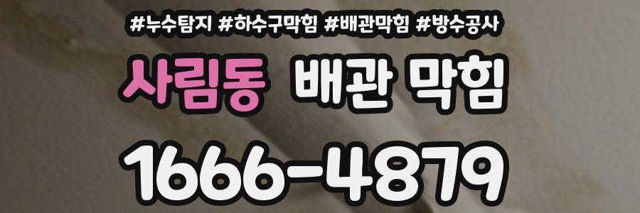 사림동 배관 막힘