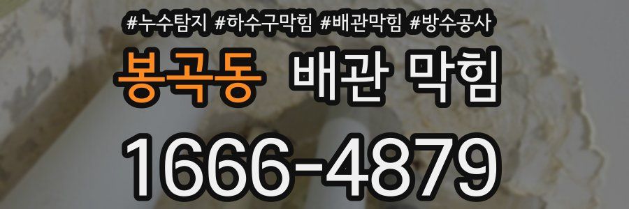 봉곡동 배관 막힘