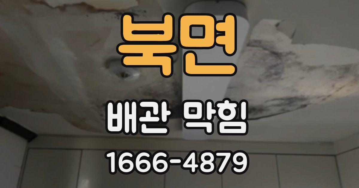 북면 배관 막힘