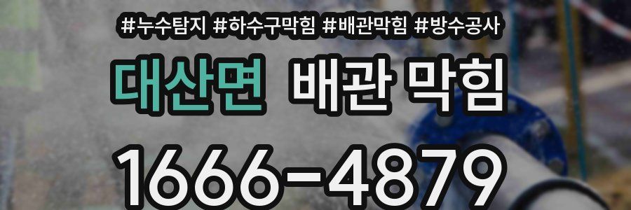 대산면 배관 막힘