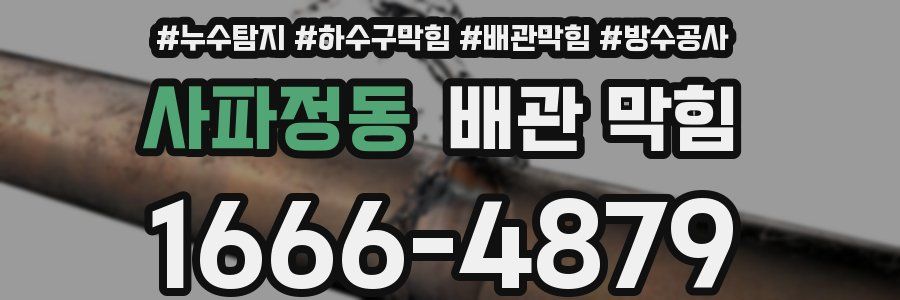 사파정동 배관 막힘