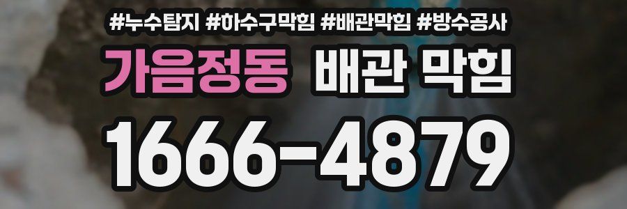 가음정동 배관 막힘