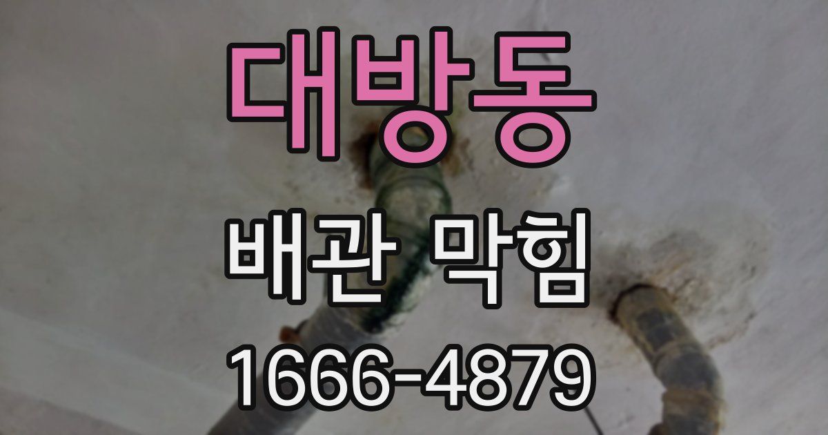 대방동 배관 막힘
