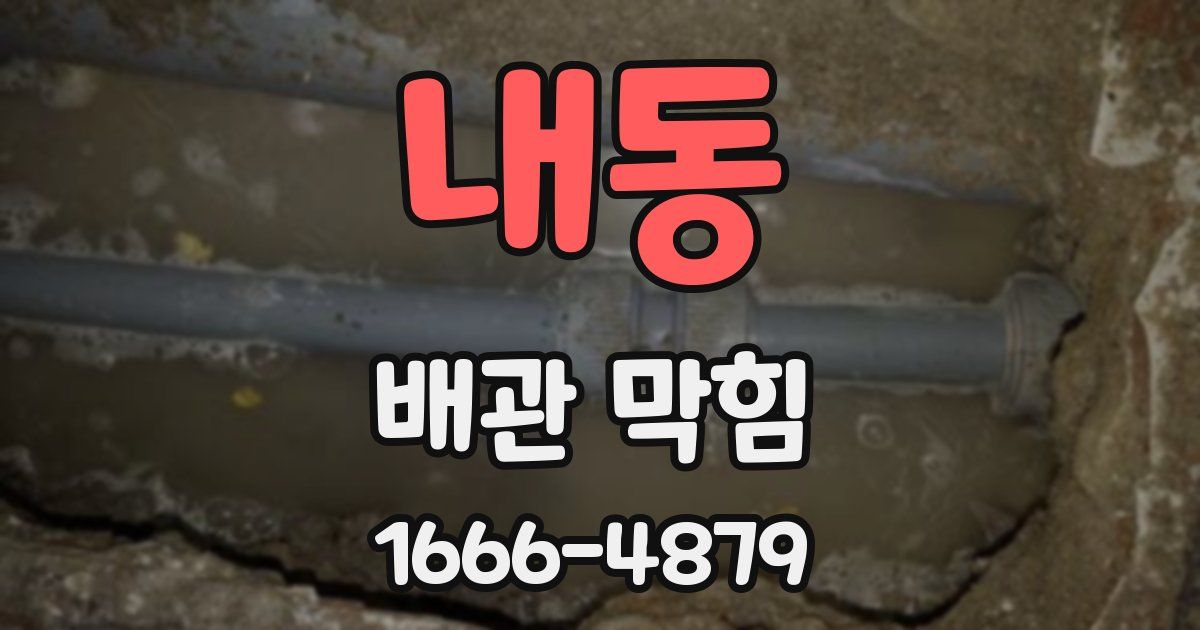 내동 배관 막힘