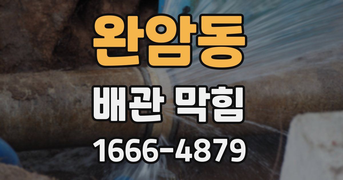 완암동 배관 막힘