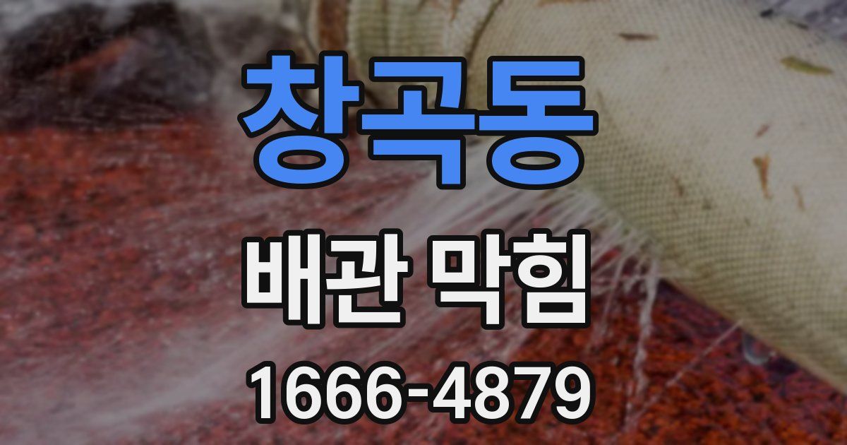창곡동 배관 막힘