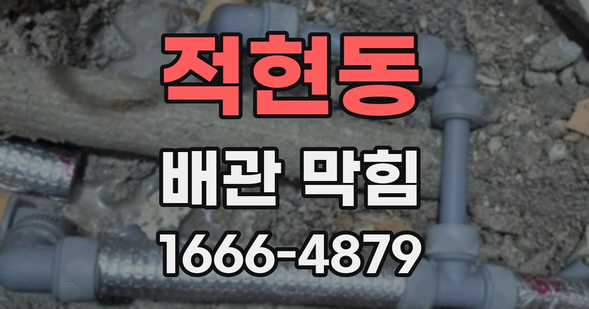적현동 배관 막힘