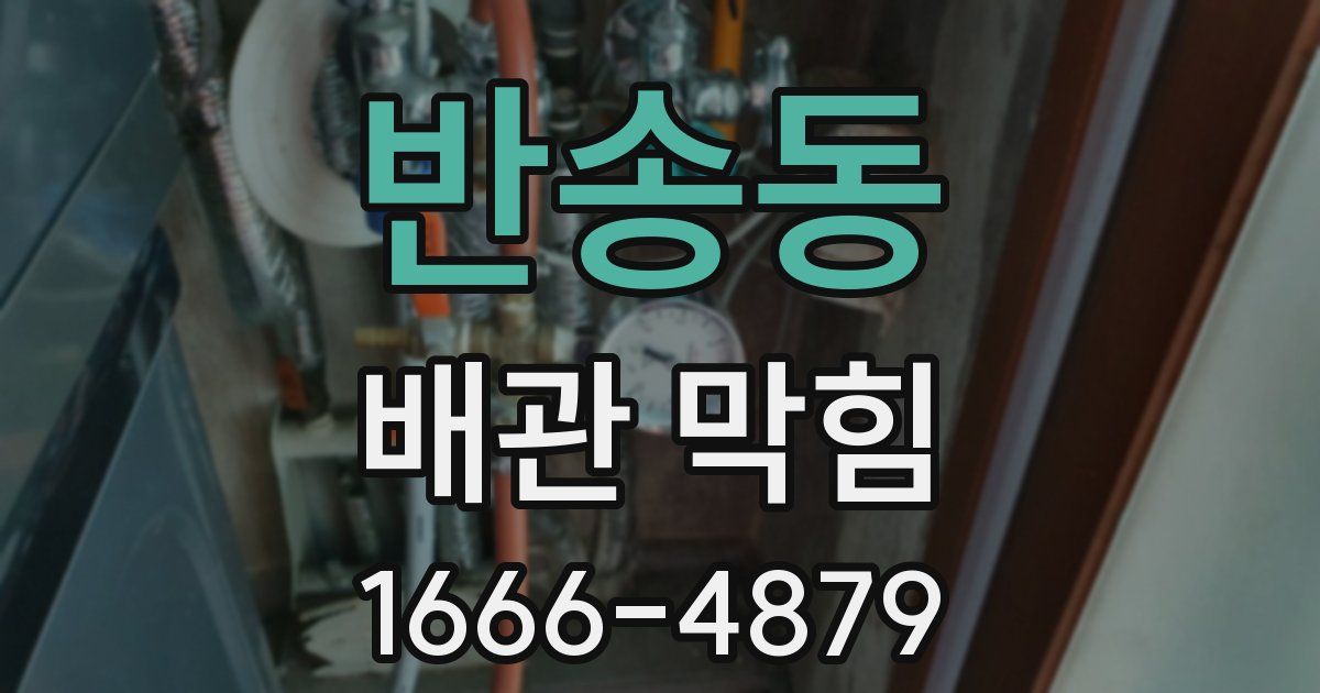 반송동 배관 막힘