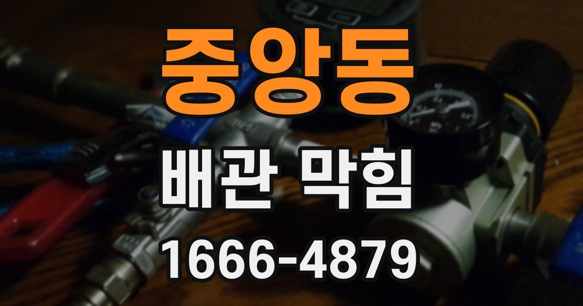 중앙동 배관 막힘