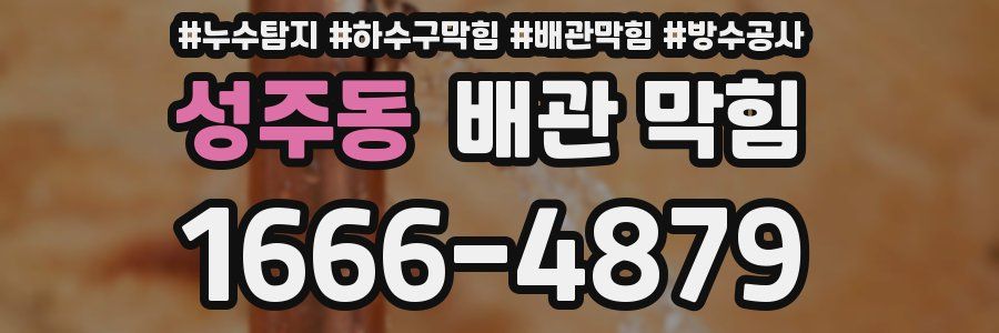 성주동 배관 막힘