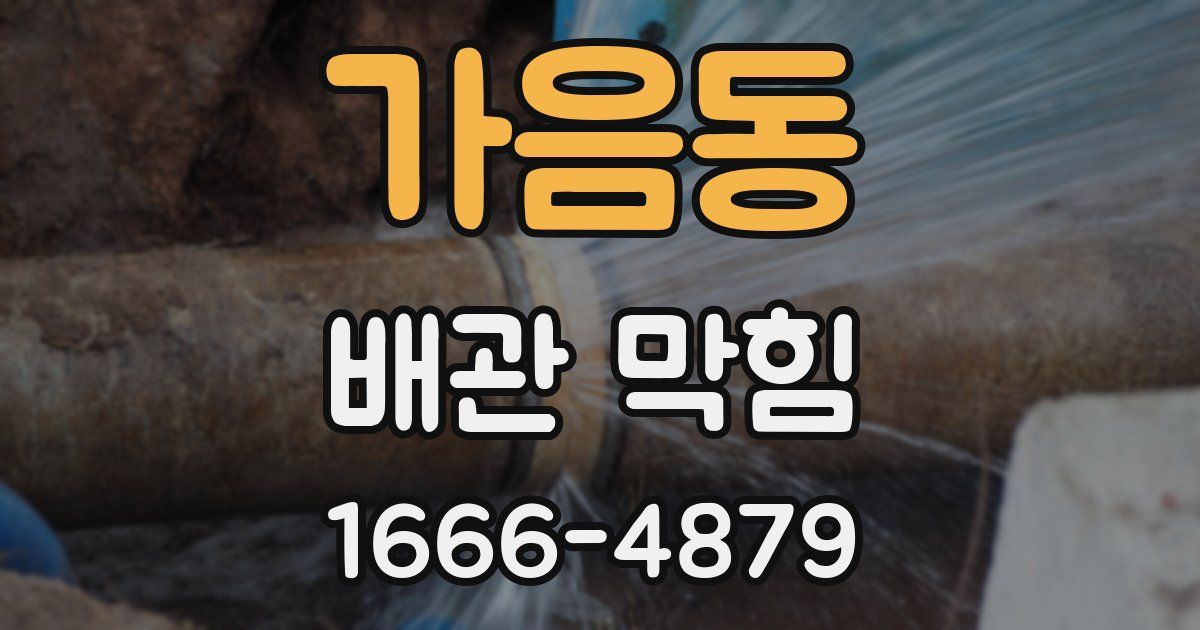가음동 배관 막힘