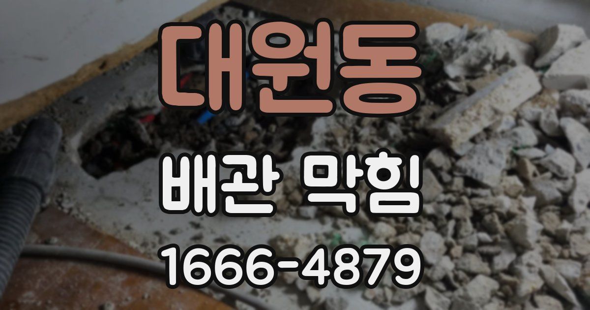 대원동 배관 막힘