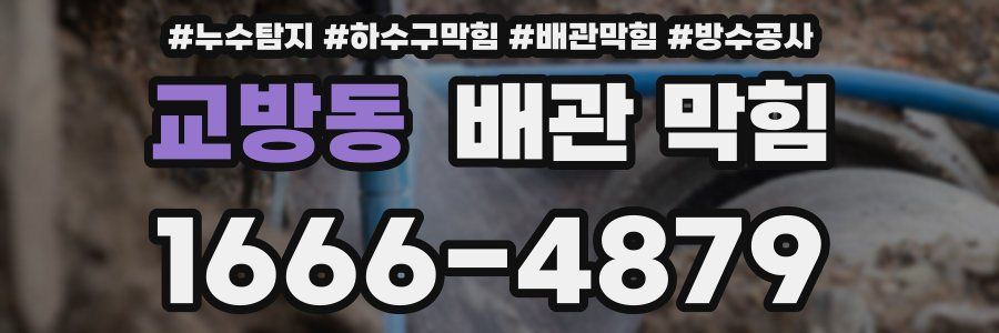 교방동 배관 막힘