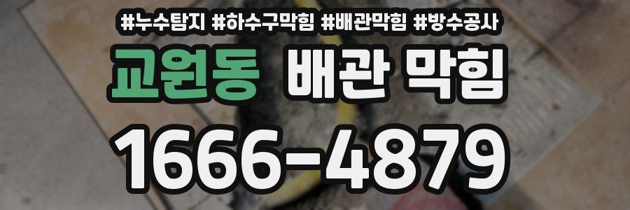 교원동 배관 막힘