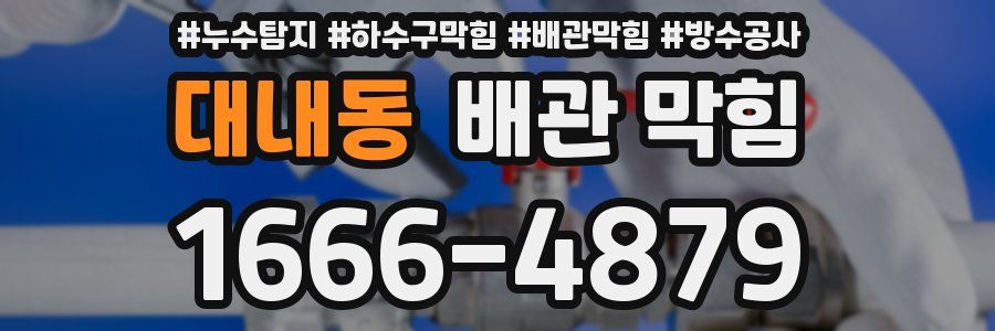대내동 배관 막힘