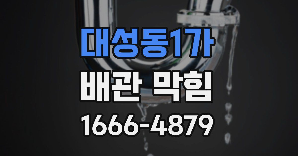 대성동1가 배관 막힘