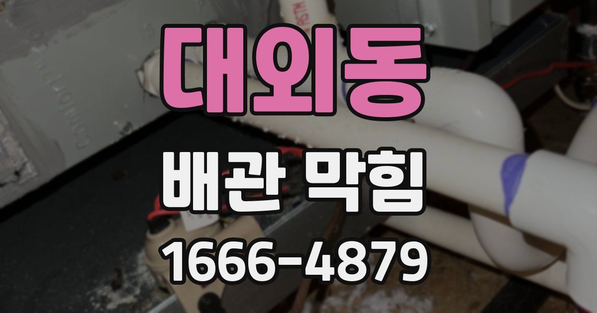 대외동 배관 막힘