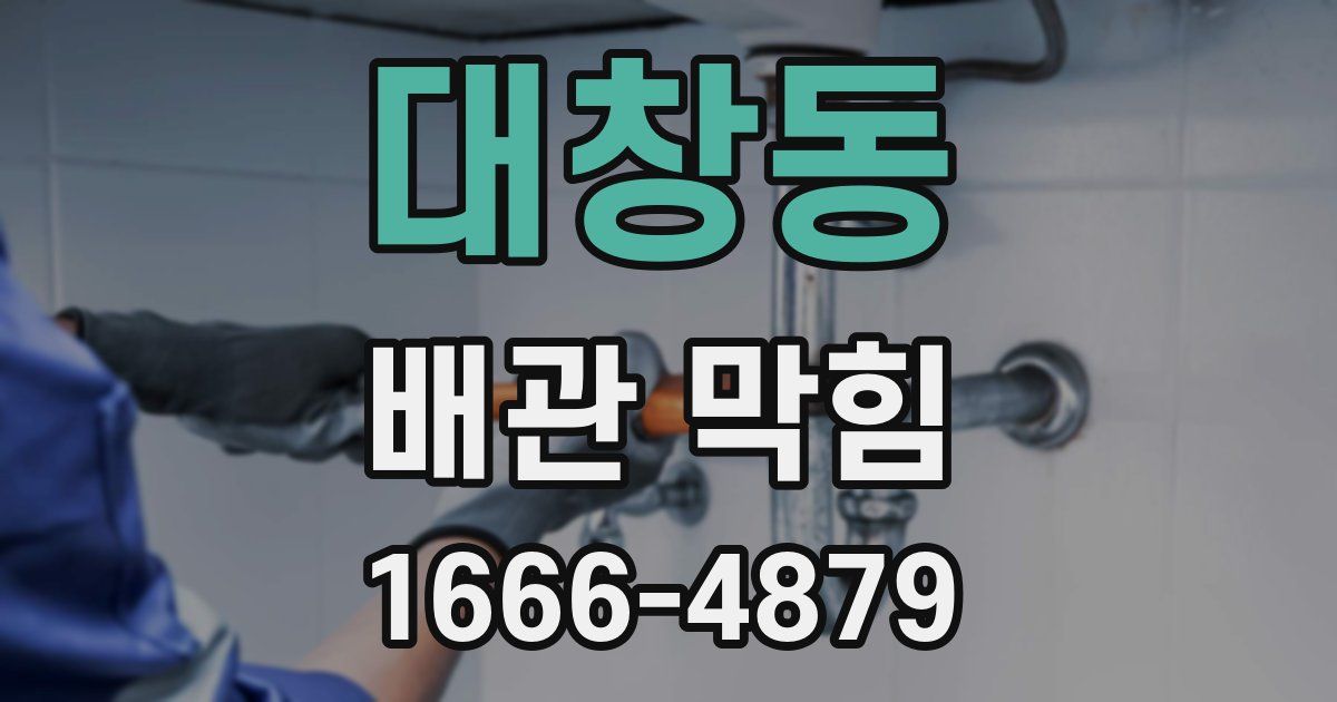 대창동 배관 막힘