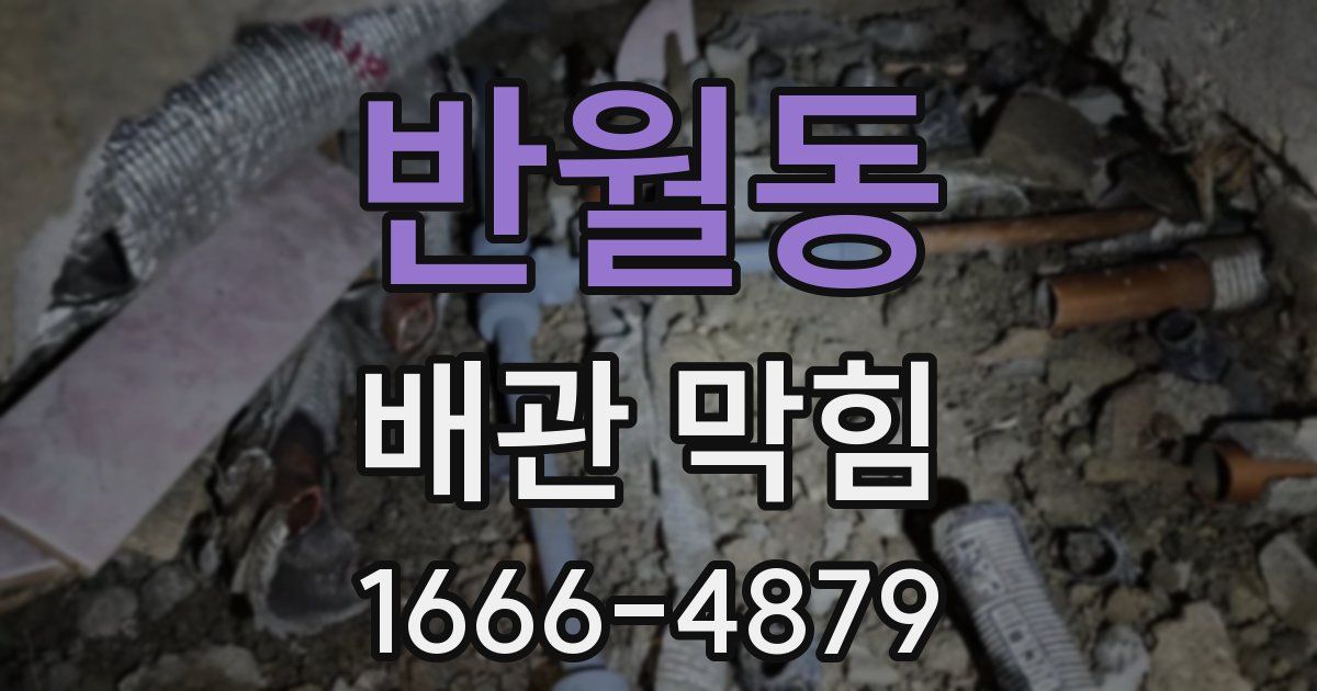 반월동 배관 막힘