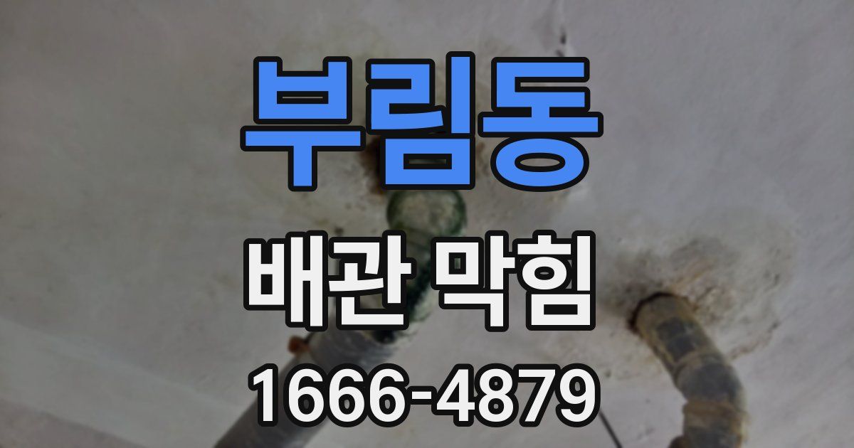 부림동 배관 막힘