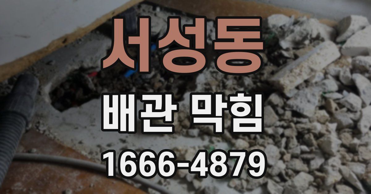 서성동 배관 막힘