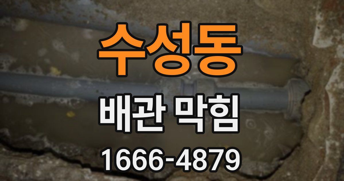 수성동 배관 막힘