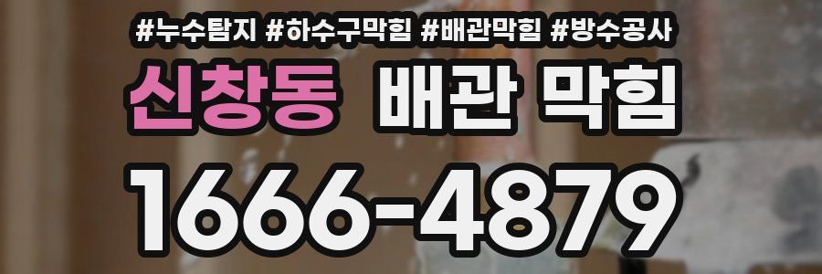 신창동 배관 막힘