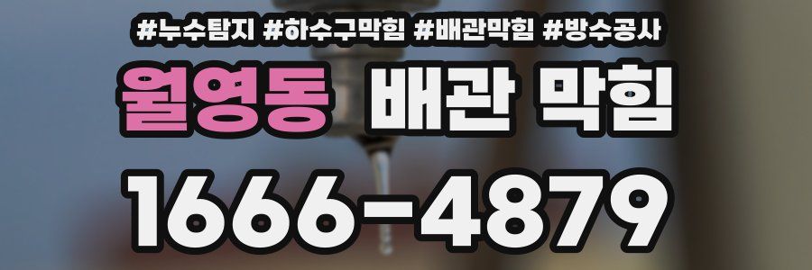 월영동 배관 막힘
