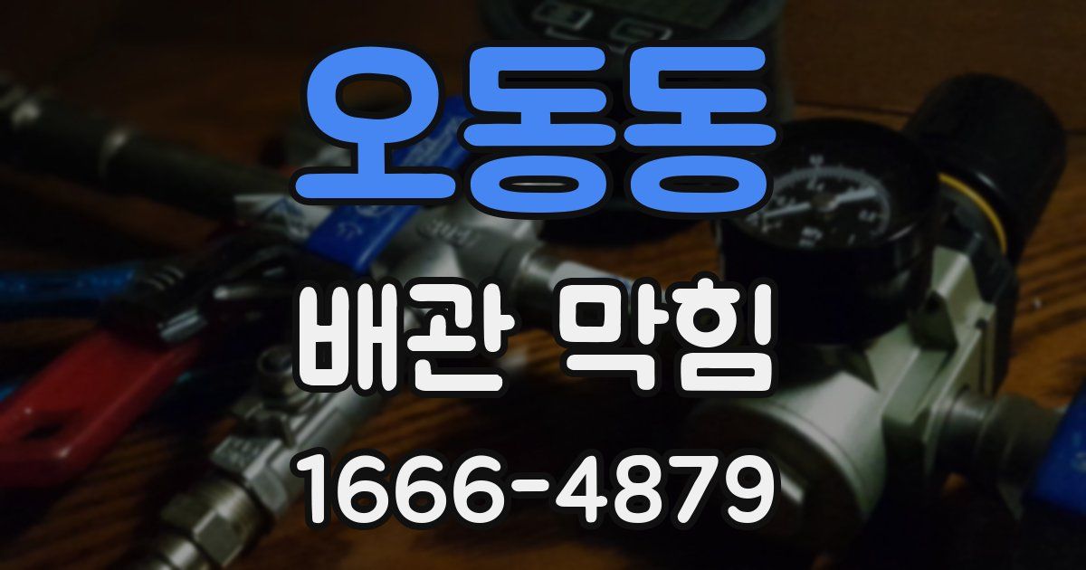 오동동 배관 막힘