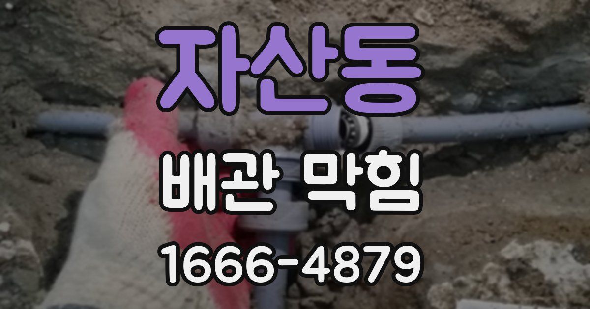자산동 배관 막힘