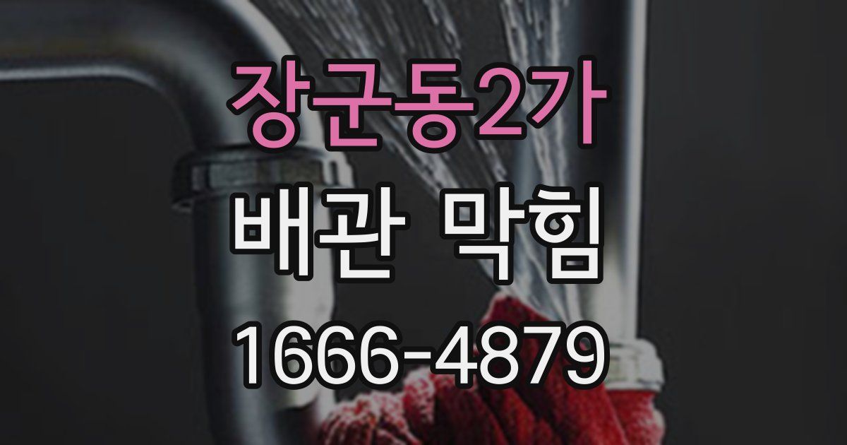장군동2가 배관 막힘