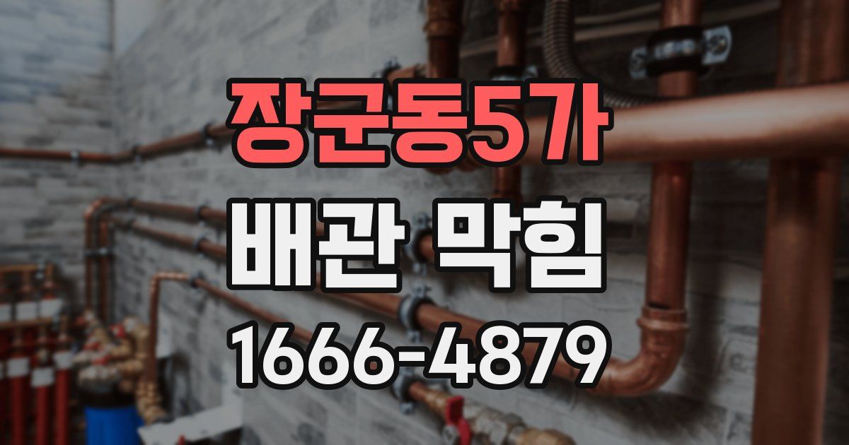 장군동5가 배관 막힘
