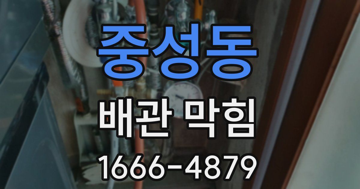 중성동 배관 막힘