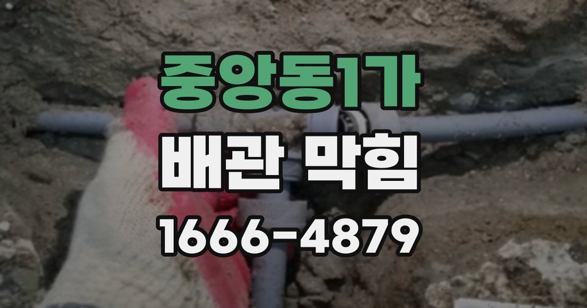 중앙동1가 배관 막힘