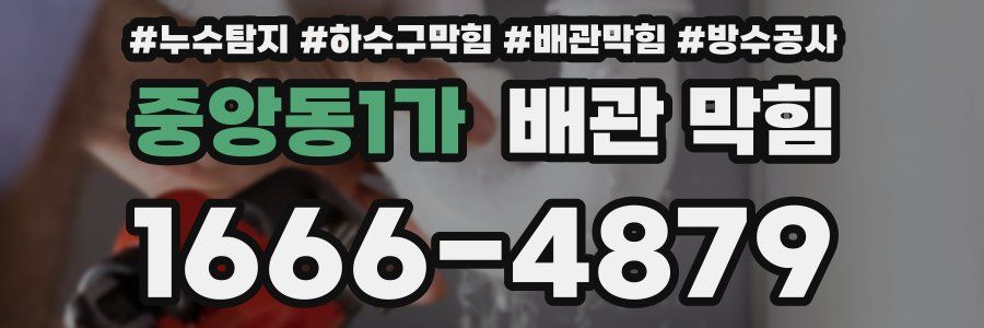 중앙동1가 배관 막힘