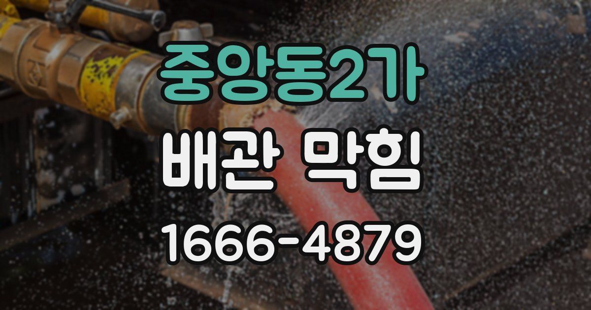 중앙동2가 배관 막힘