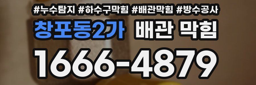 창포동2가 배관 막힘