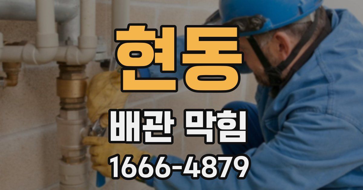 현동 배관 막힘