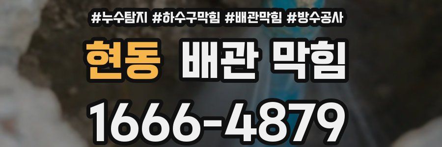 현동 배관 막힘