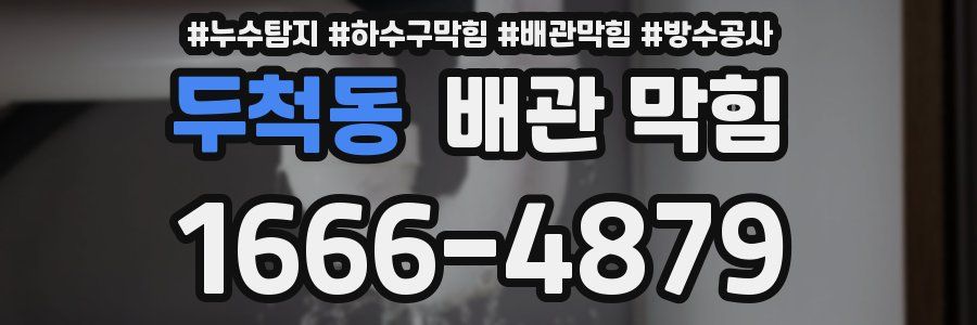 두척동 배관 막힘