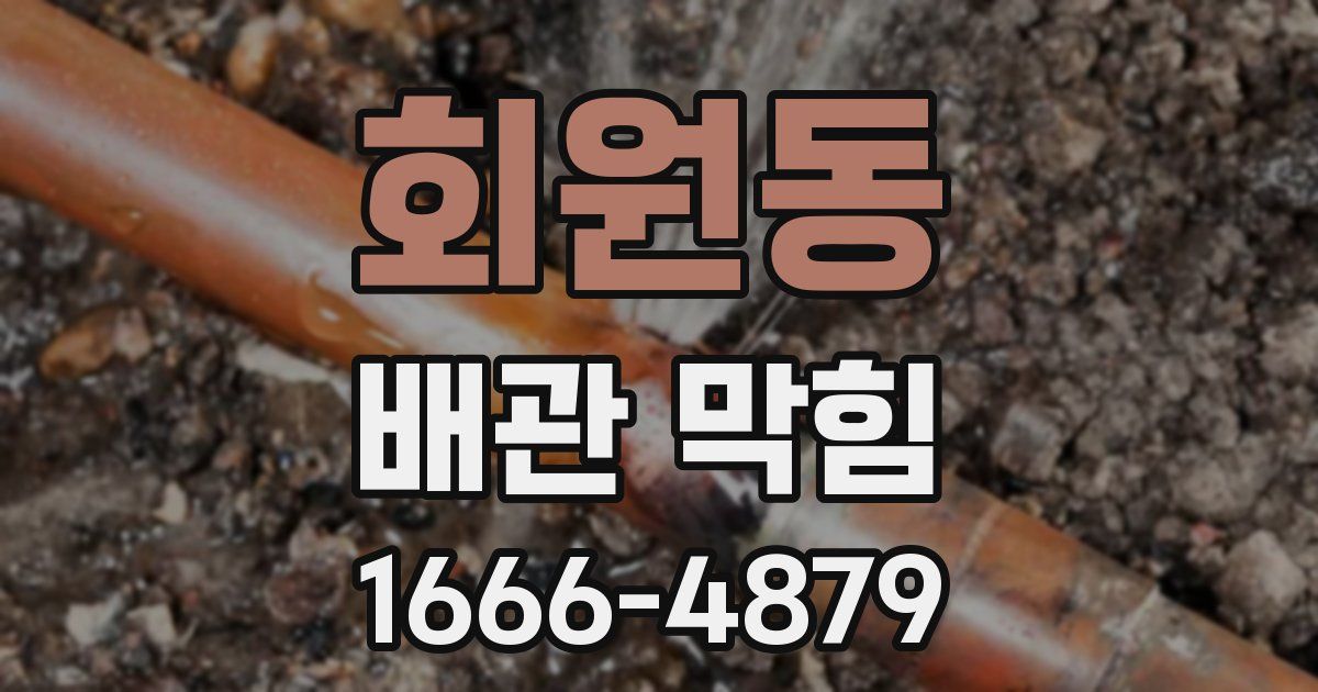 회원동 배관 막힘