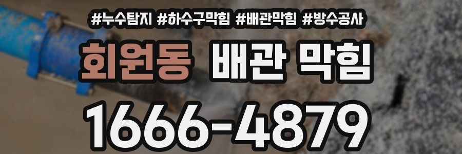 회원동 배관 막힘
