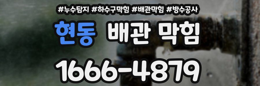 현동 배관 막힘