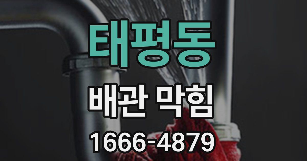 태평동 배관 막힘