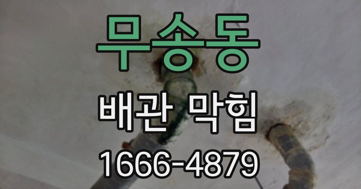 무송동 배관 막힘