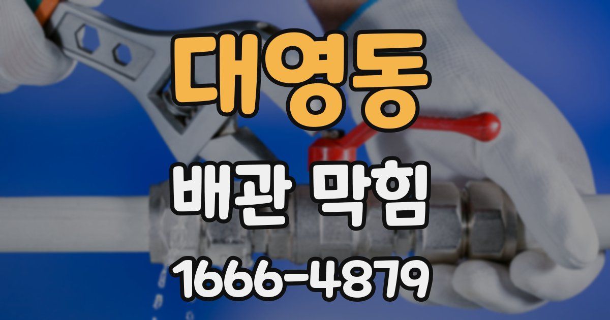 대영동 배관 막힘