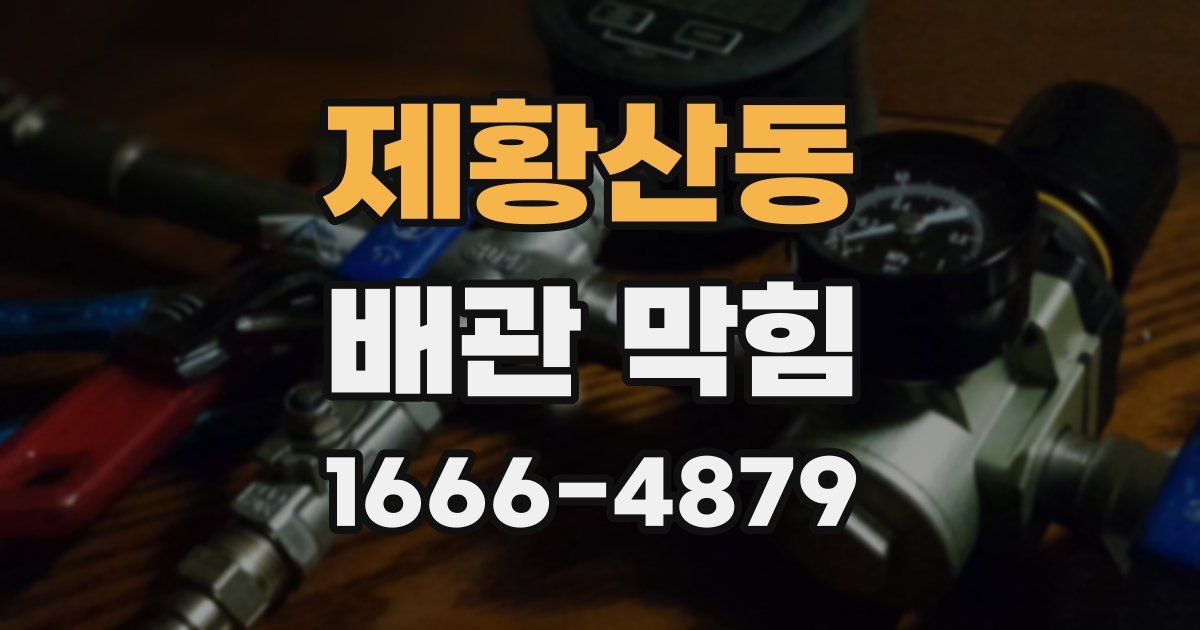 제황산동 배관 막힘