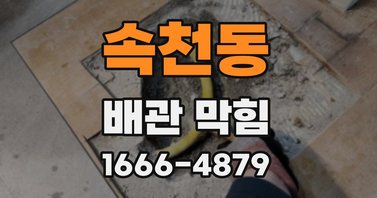 속천동 배관 막힘